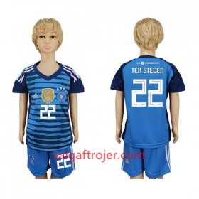 Tyskland Fodboldtrøjer Ter Stegen 22 Målmand Børn Hjemmebanesæt VM 2018